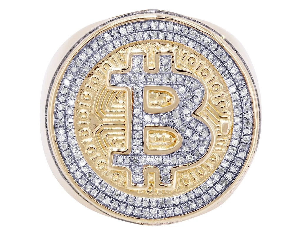 BITCOIN DIAMOND PINKY RING - 3