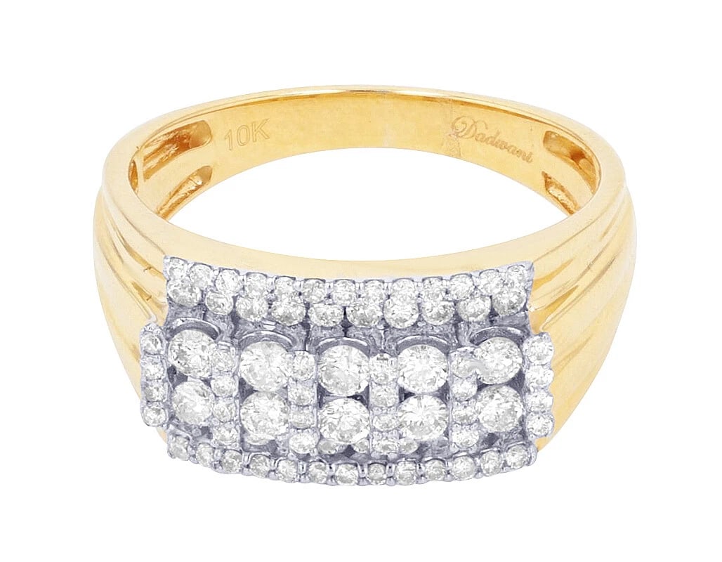 MULTI ROW DIAMOND PINKY RING - 2