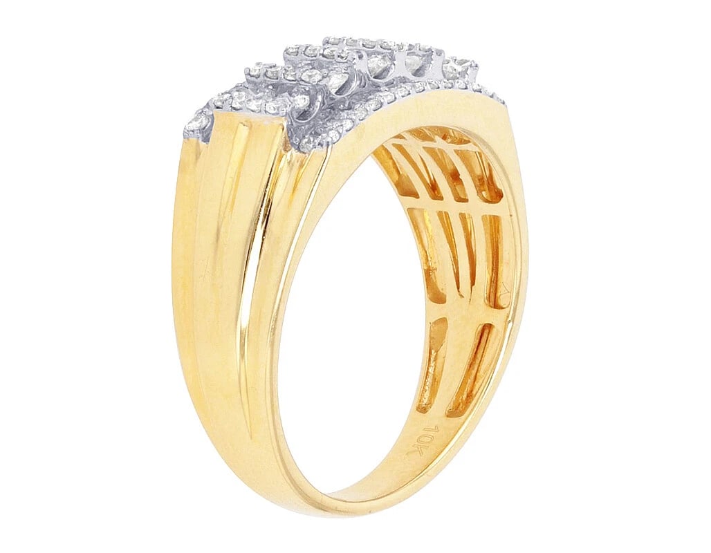 MULTI ROW DIAMOND PINKY RING - 3
