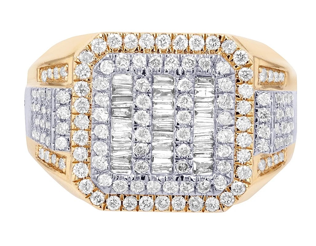RECTANGLE TOP DIAMOND BAGUETTE & ROUND RING - 2