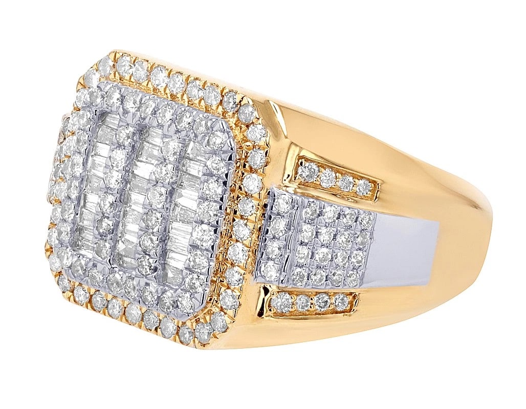 RECTANGLE TOP DIAMOND BAGUETTE & ROUND RING - 3