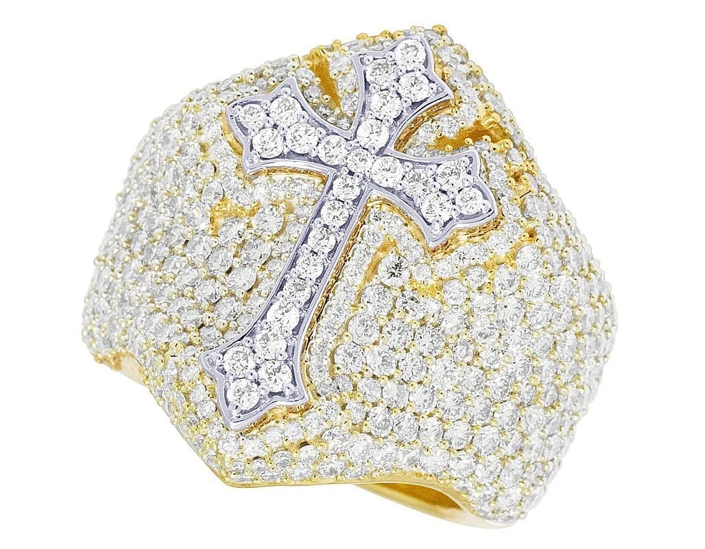 DIAMOND CROSS PINKY RING - 2