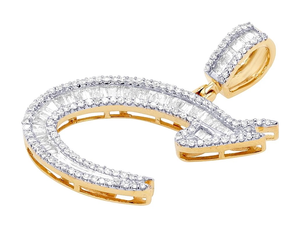 DIAMOND BAGUETTE INITIAL "C" PENDANT - 2