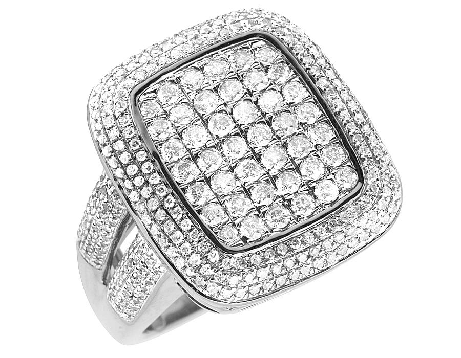 SQUARE 3D DIAMOND PINKY RING (1 of 4)
