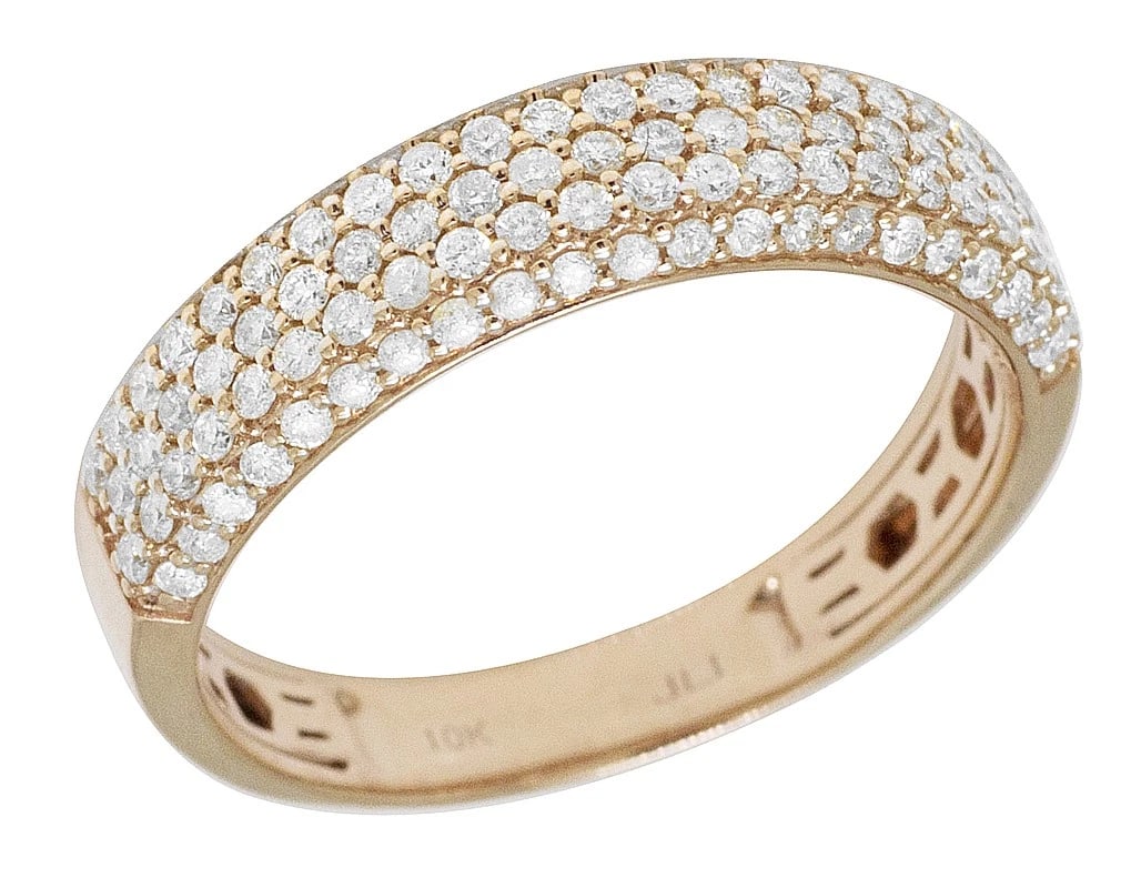 DIAMOND RING BAND: Diamond Ring Band Brand: None Type/Style: Pendant Material: 10K Rose Gold Color: Rose Gold Size: 10 US Accessories: None Accessories Notice: When purchasing pre-owned goods, please refer t