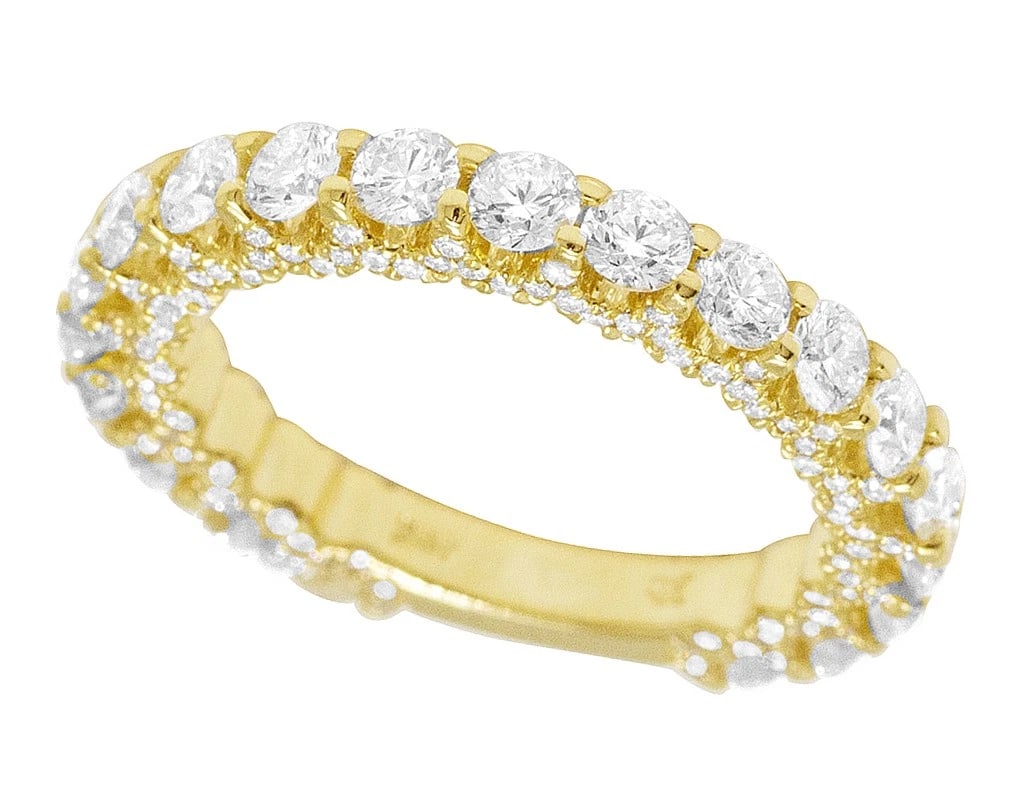 BRIDAL 1 ROW 10 POINTER DIAMOND ETERNITY RING - 2