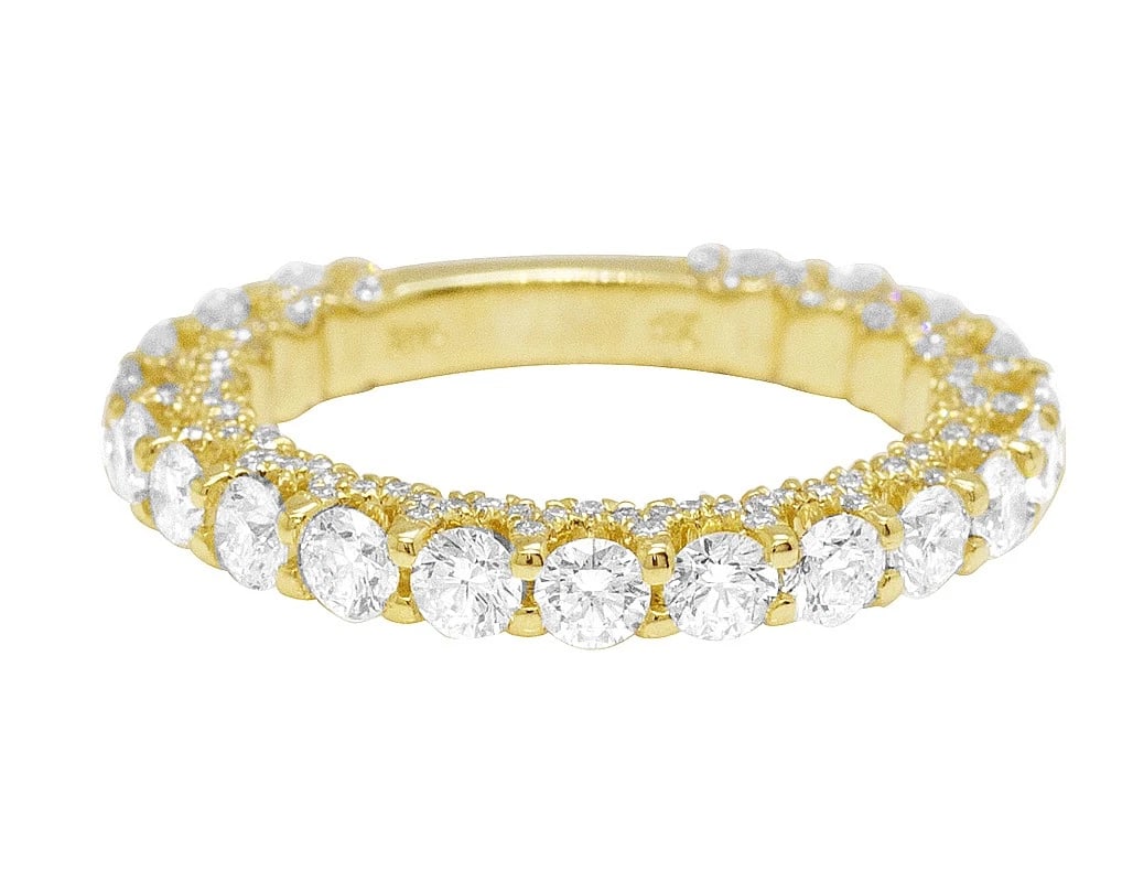 BRIDAL 1 ROW 10 POINTER DIAMOND ETERNITY RING - 3
