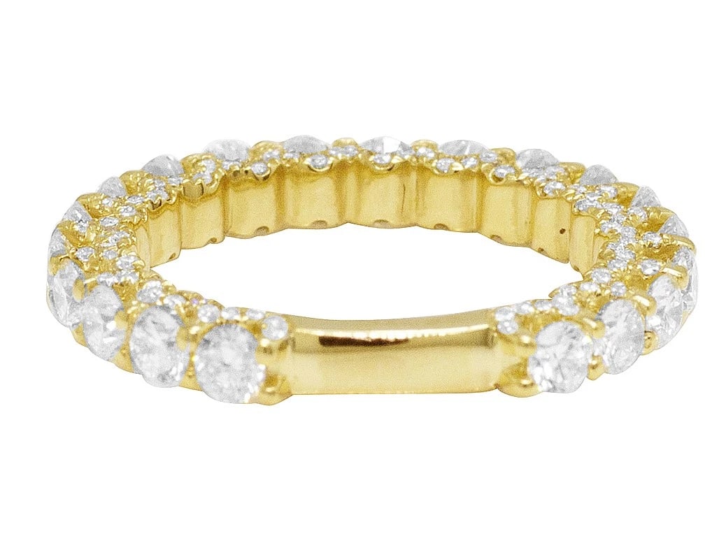 BRIDAL 1 ROW 10 POINTER DIAMOND ETERNITY RING - 4