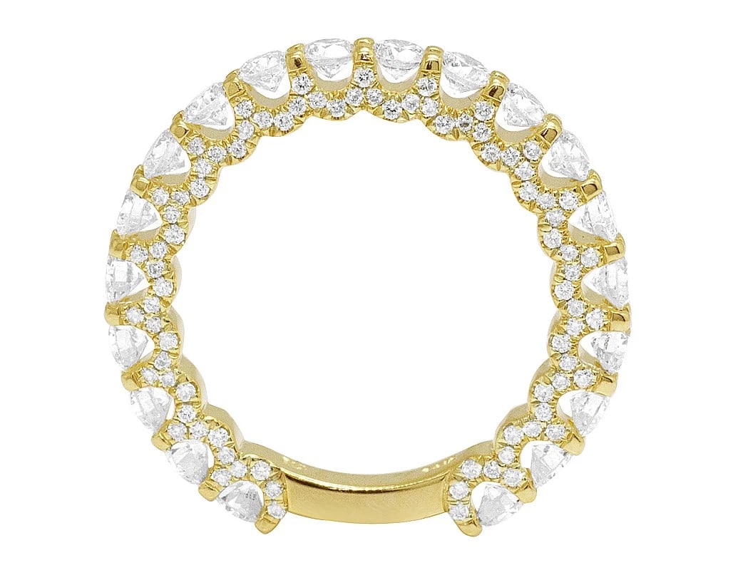 BRIDAL 1 ROW 10 POINTER DIAMOND ETERNITY RING - 5
