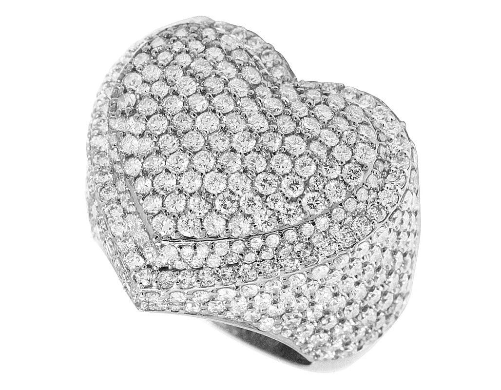 DIAMOND HEART PINKY RING - 2