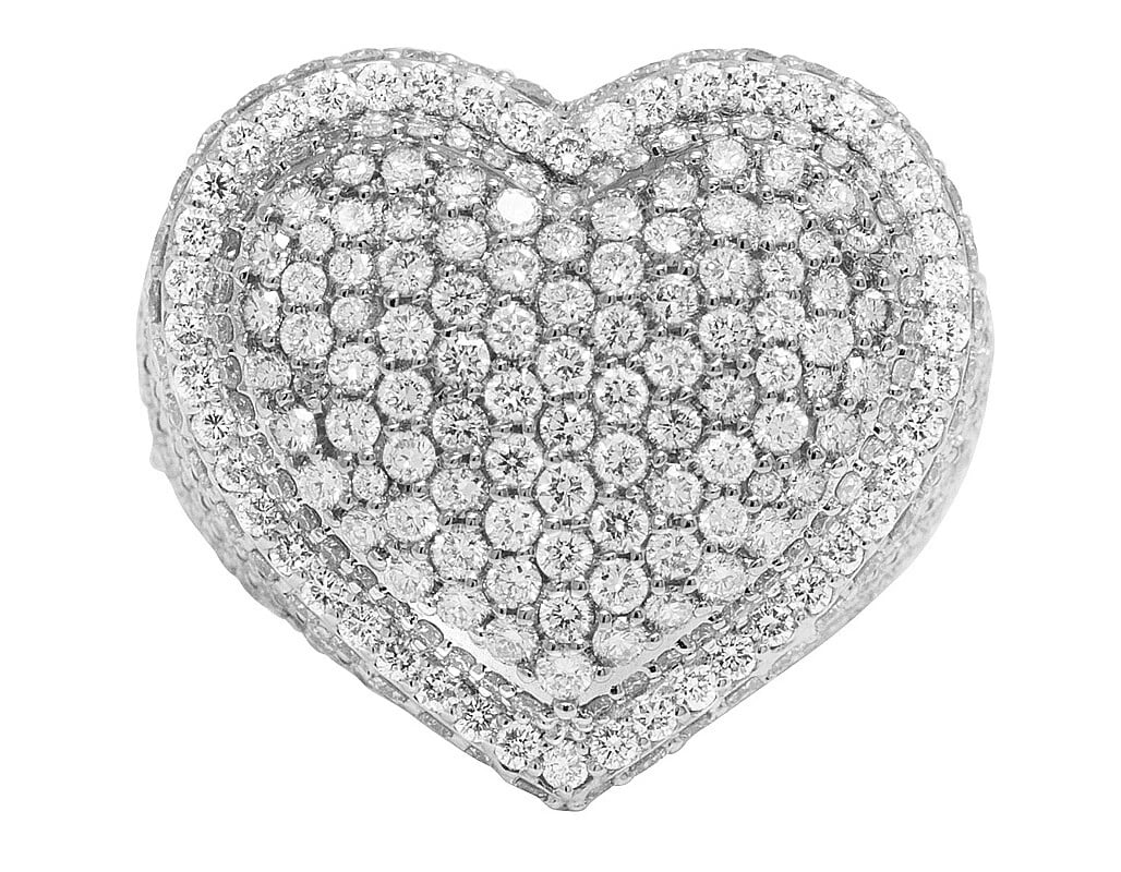 DIAMOND HEART PINKY RING - 3