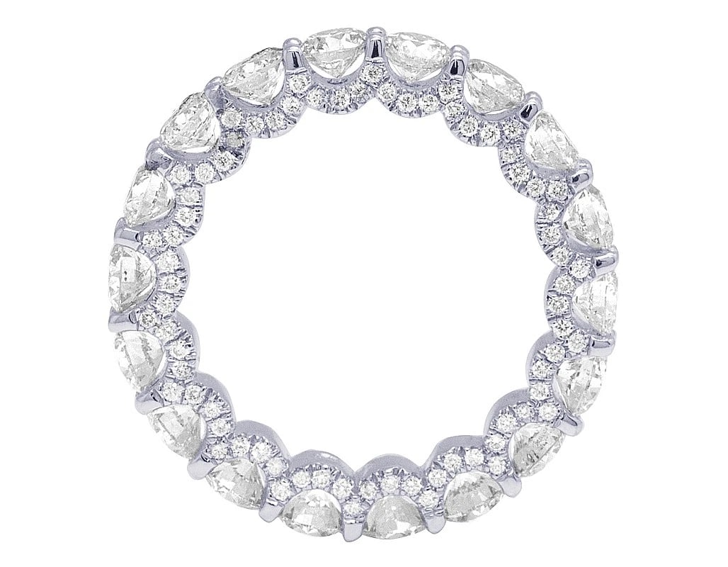 BRIDAL 1 ROW 23 POINTER DIAMOND ETERNITY RING - 2