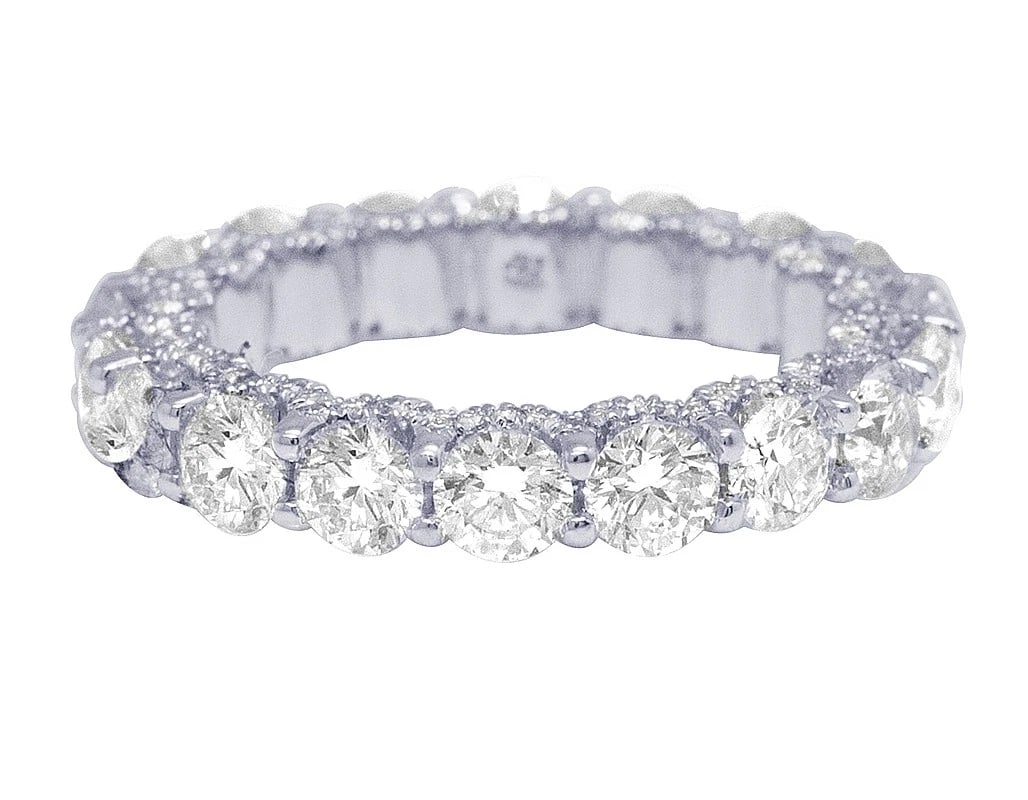 BRIDAL 1 ROW 23 POINTER DIAMOND ETERNITY RING - 3