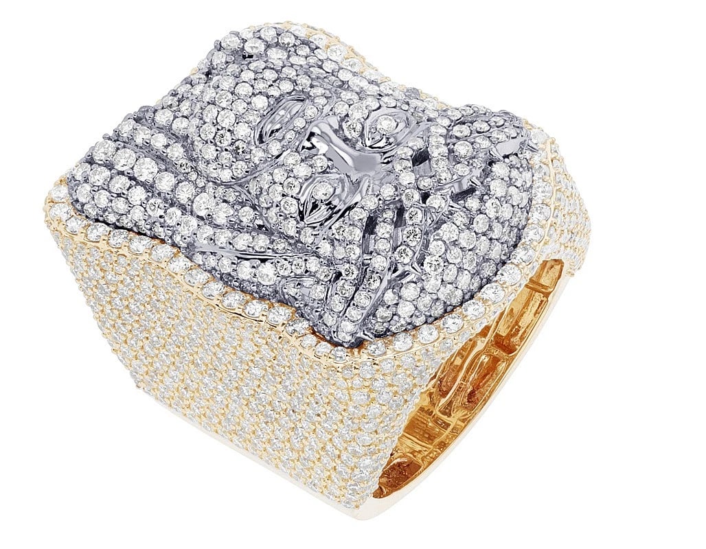 JESUS FACE DIAMOND PINKY RING - 2