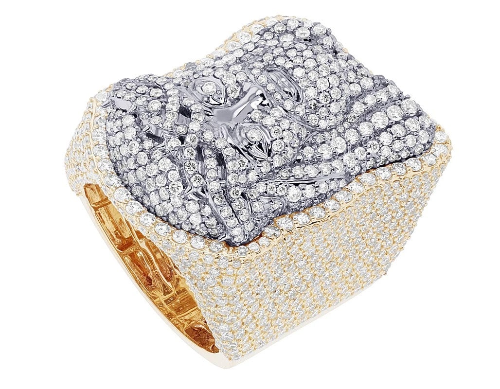 JESUS FACE DIAMOND PINKY RING - 3