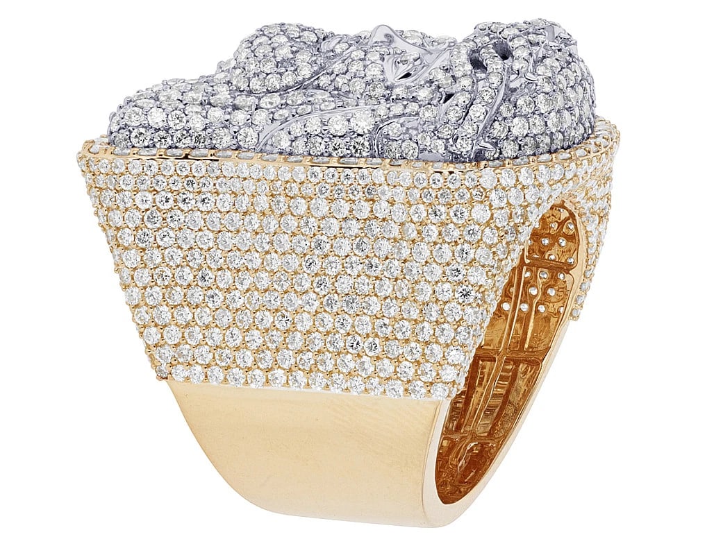 JESUS FACE DIAMOND PINKY RING - 4