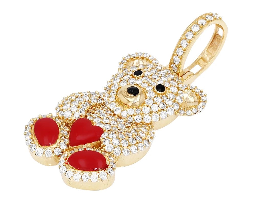 TEDDY BEAR DIAMOND PENDANT - 2