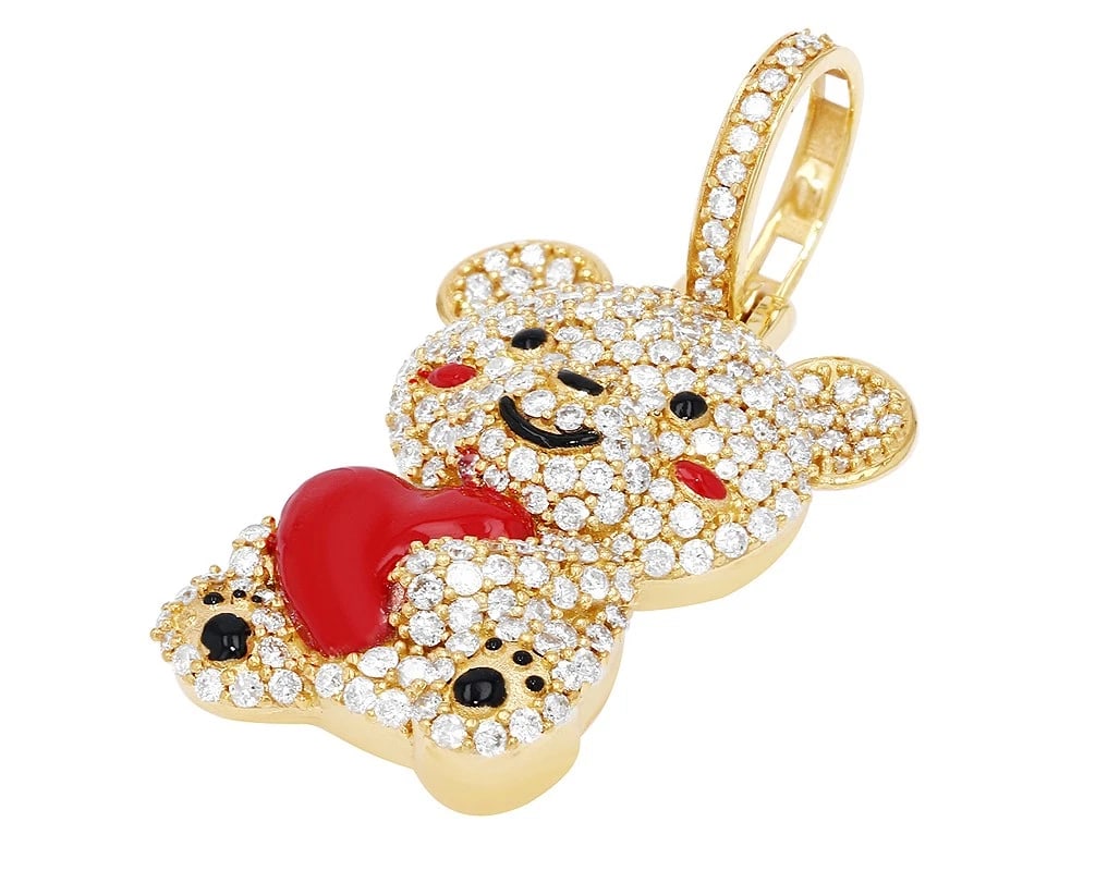 TEDDY BEAR DIAMOND PENDANT - 2