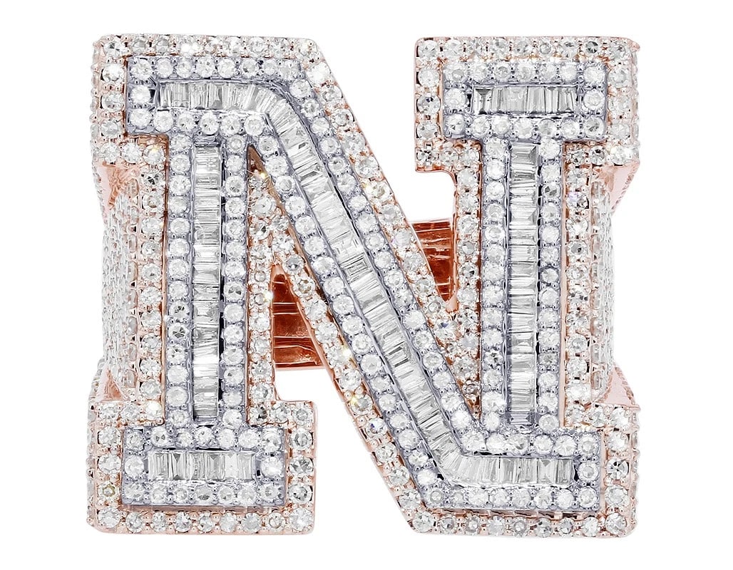INITIAL "N" DIAMOND RING - 2