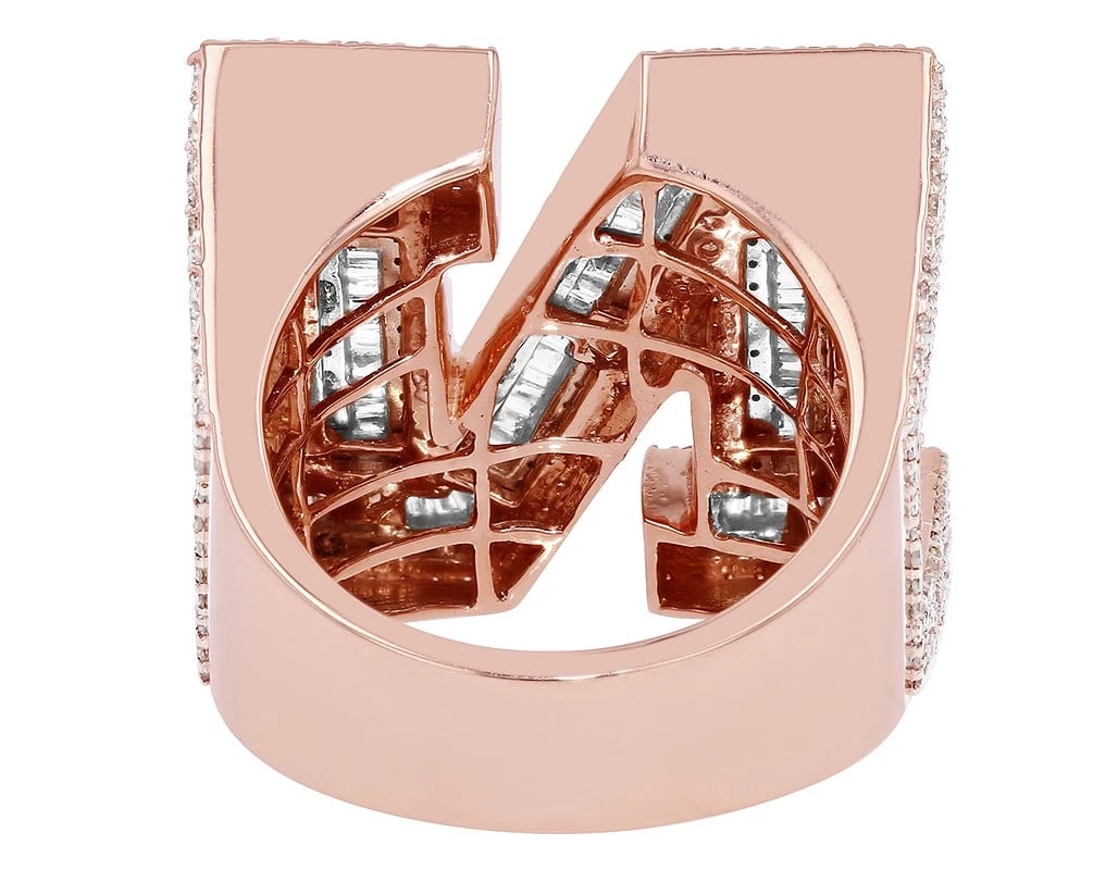INITIAL "N" DIAMOND RING - 4