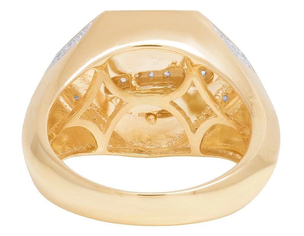 DIAMOND SUPERMAN LOGO SHIELD PINKY RING - 2
