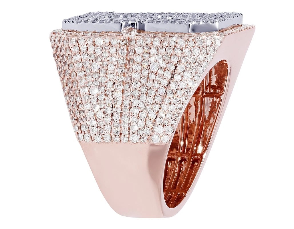 INITIAL DIAMOND RING 10K ROSE-WHITE GOLD - 3