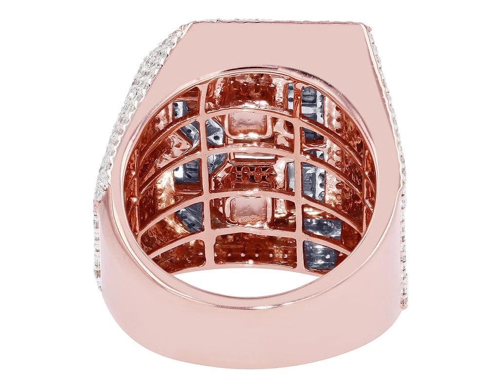INITIAL DIAMOND RING 10K ROSE-WHITE GOLD - 4
