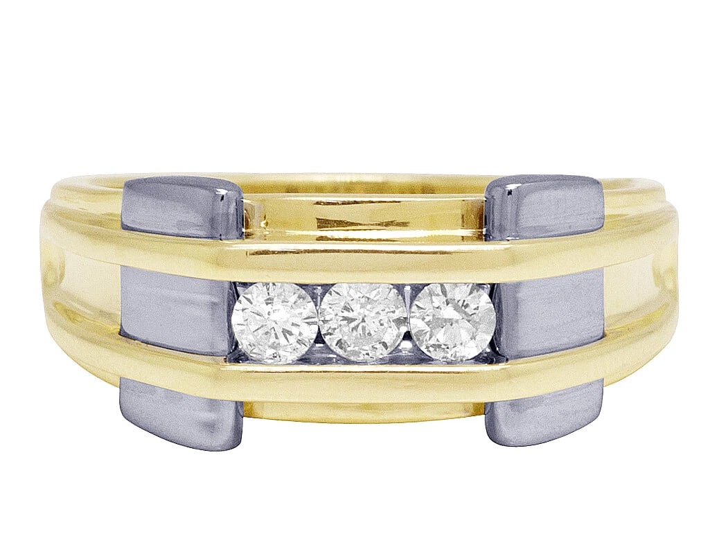 CHANNEL SET DIAMOND PINKY RING - 2