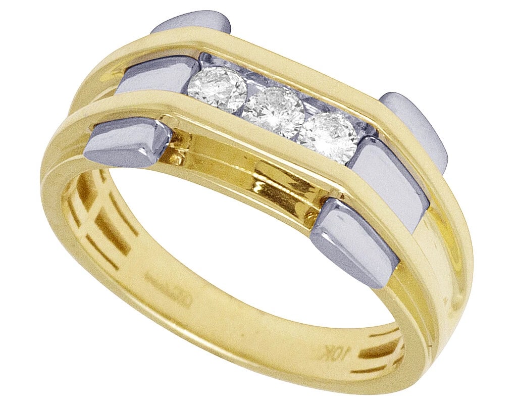 CHANNEL SET DIAMOND PINKY RING - 3