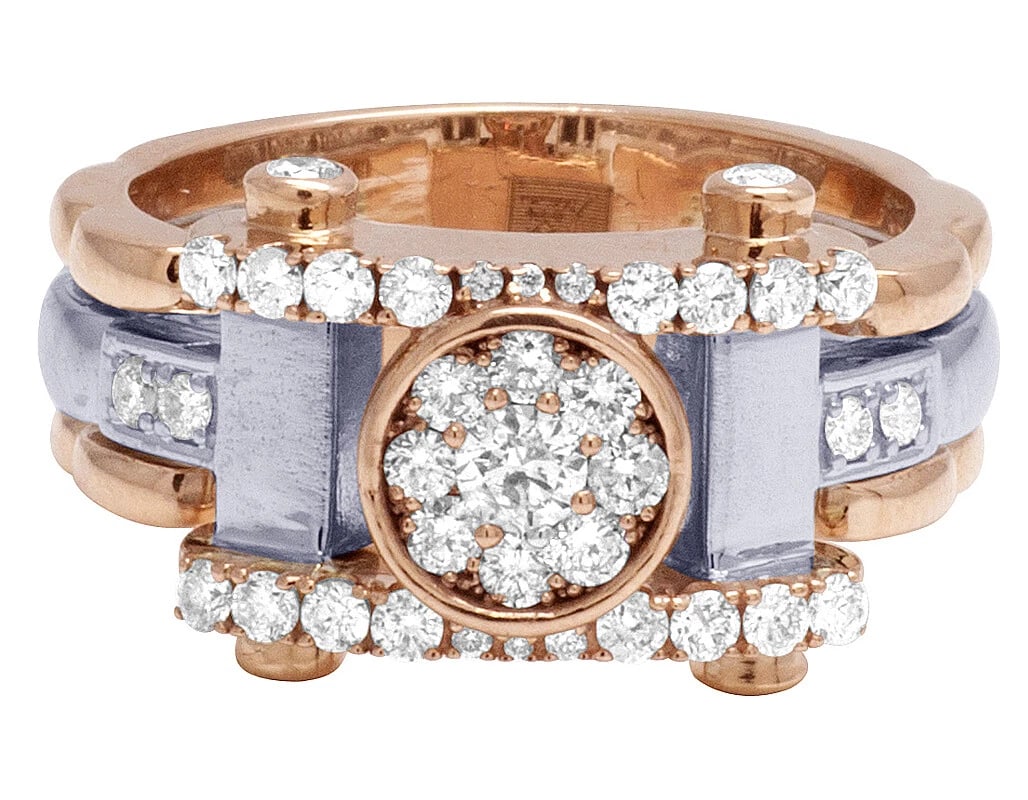 CLUSTER DIAMOND PINKY RING - 4