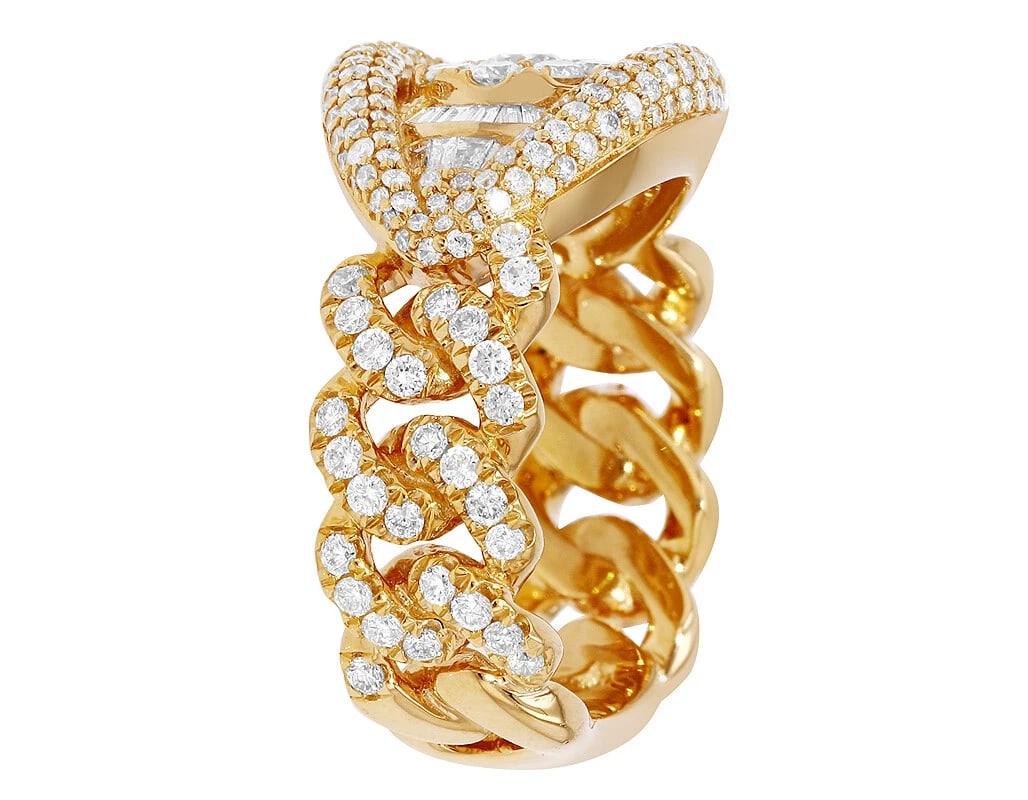 EYE SHAPED CLUSTER DIAMOND PINKY RING - 4