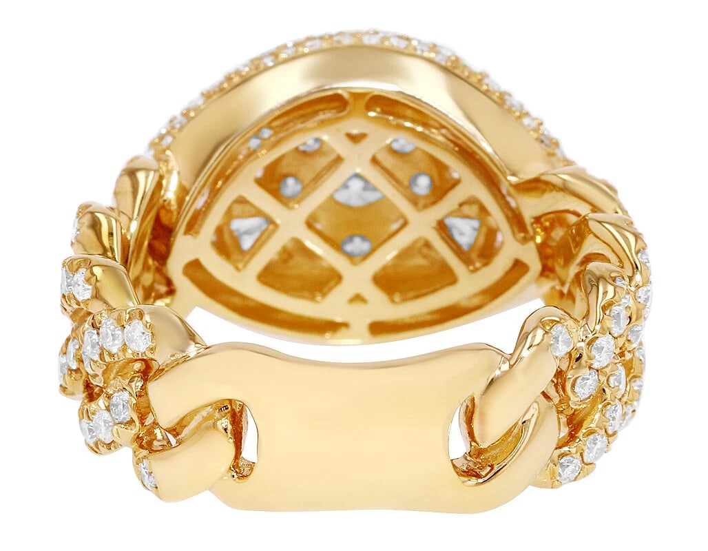 EYE SHAPED CLUSTER DIAMOND PINKY RING - 5