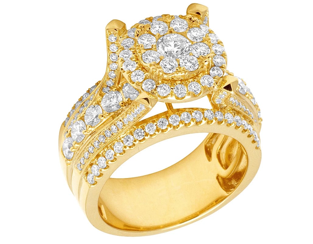 4 PRONG CLUSTER ROUND DIAMOND PINKY RING: 4 Prong Cluster Round Diamond Pinky Ring Brand: None Type/Style: Ring Material: 10k Yellow Gold Color: Yellow Gold Size: Dimension 15mm center, 12mm high, 12mm shank Accessories: None Accessories