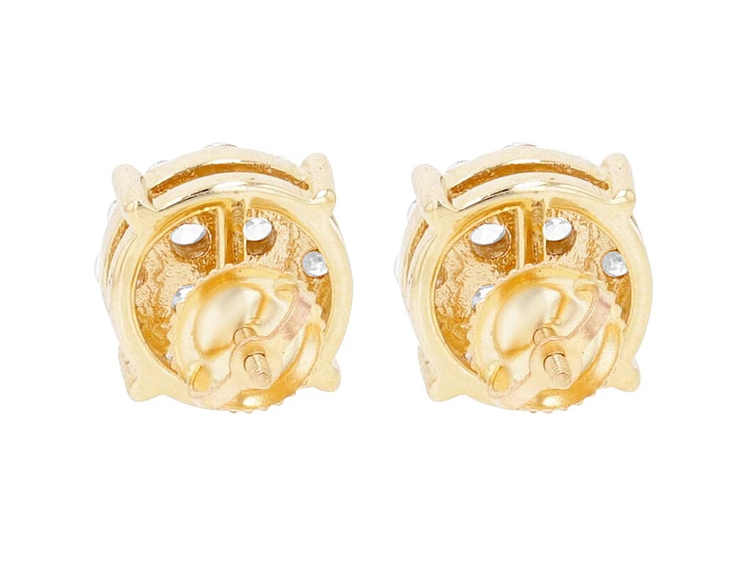 CLUSTER HALO DIAMOND STUD EARRINGS - 4