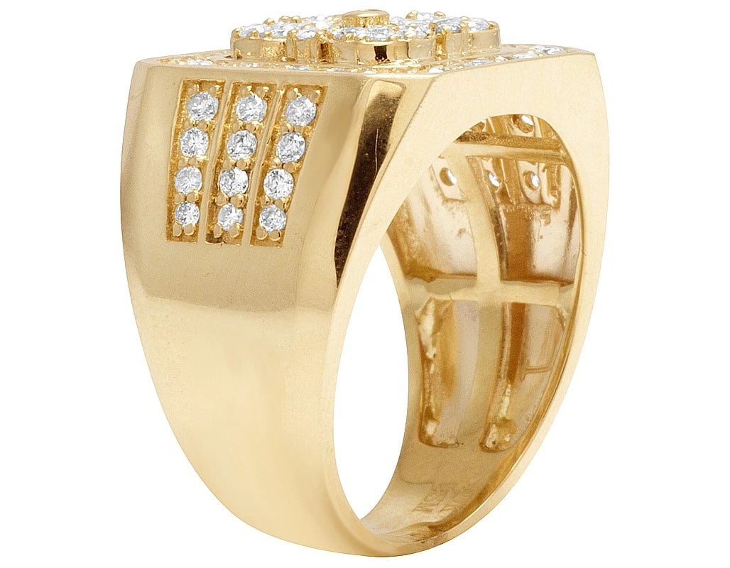 DIAMOND SQUARE PINKY STATEMENT RING - 2