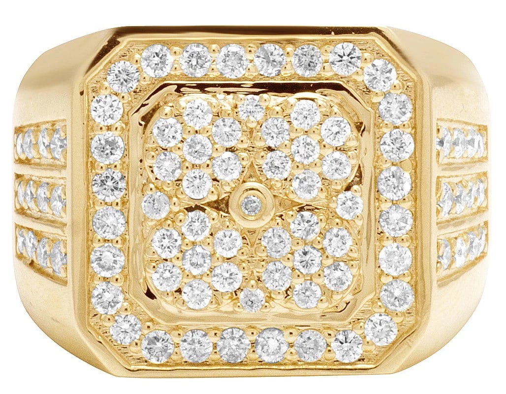 DIAMOND SQUARE PINKY STATEMENT RING - 4