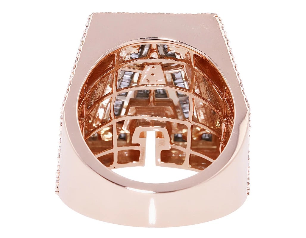INITIAL 10K ROSE-WHITE GOLD DIAMOND RING - 5