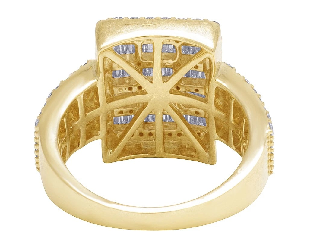 BAGUETTE DIAMOND RECTANGLE BAR RING - 5