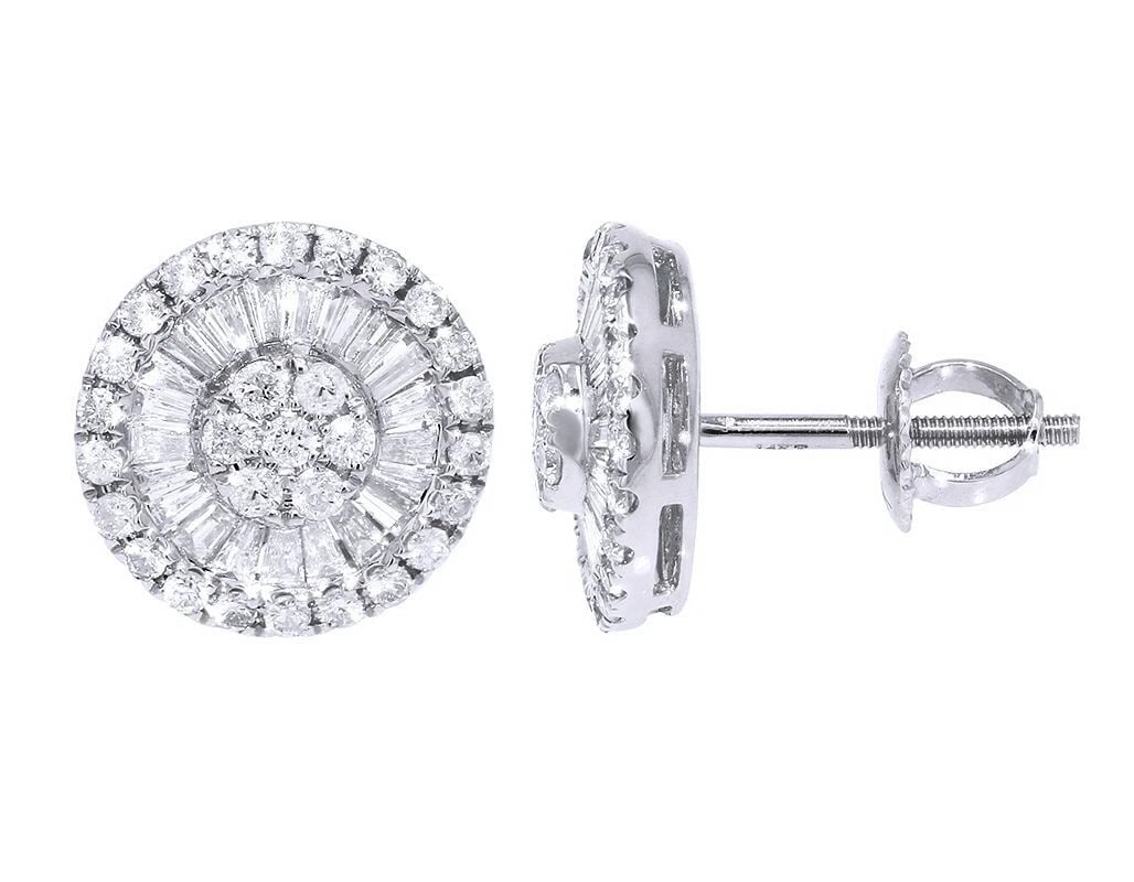 BAGUETTE DIAMOND STUD EARRING 14K YELLOW GOLD (1 of 3)