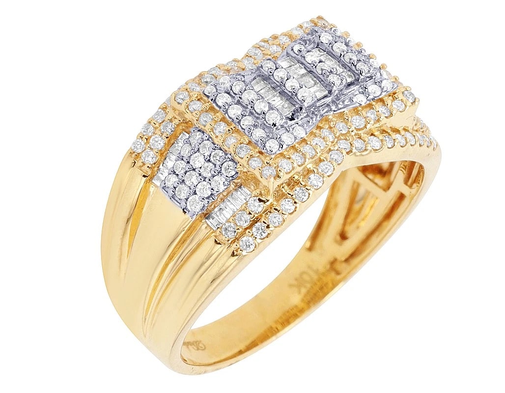BOW BAGUETTE DIAMOND RING 10K YELLOW GOLD: Bow Baguette Diamond Ring 10K Yellow Gold Brand: None Type/Style: Ring Material: 10K Yellow Gold, Main Stone/Creation Natural Color: Yellow Gold Size: 10US Accessories: None Accessories No