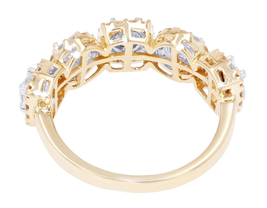 FIVE STONE DIAMOND ENGAGEMENT RING 14K GOLD - 4