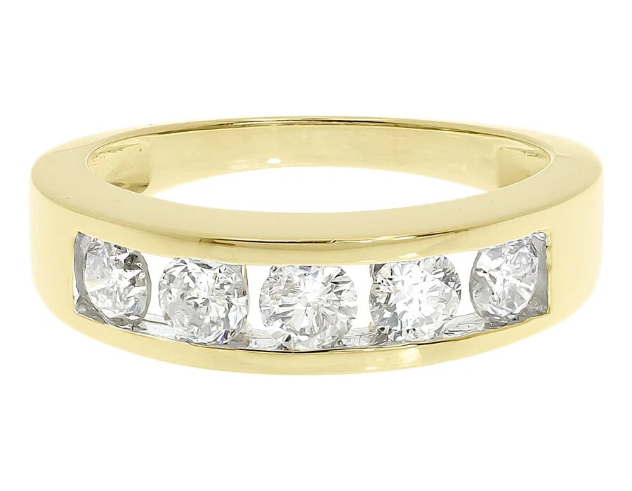 14K YELLOW GOLD ROUND DIAMOND WEDDING BAND RING: 14k Yellow Gold Round Diamond Wedding Band Ring Brand: None Type/Style: Ring Material: 14K Yellow Gold, Main Stone/Creation Natural Color: Yellow Gold Size: 7US Accessories: None Accessori