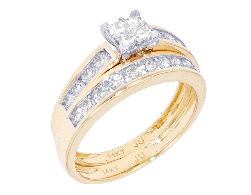 ENGAGEMENT WEDDING RING SET DIAMOND (1 of 6)
