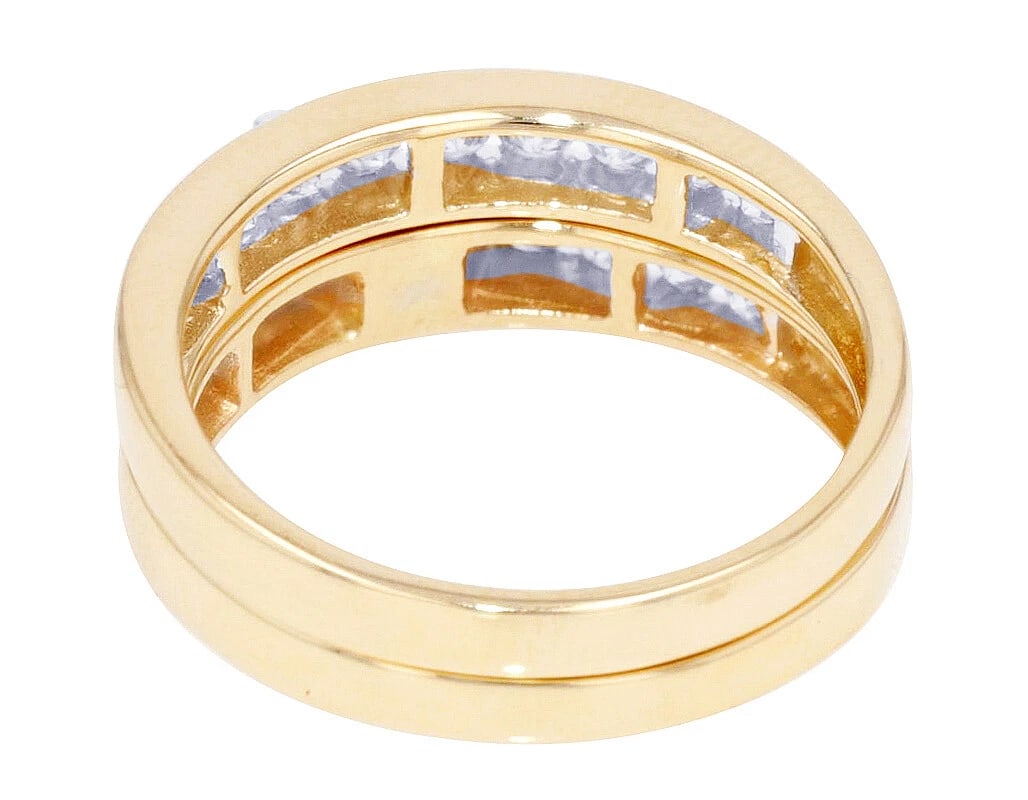 ENGAGEMENT WEDDING RING SET DIAMOND - 6