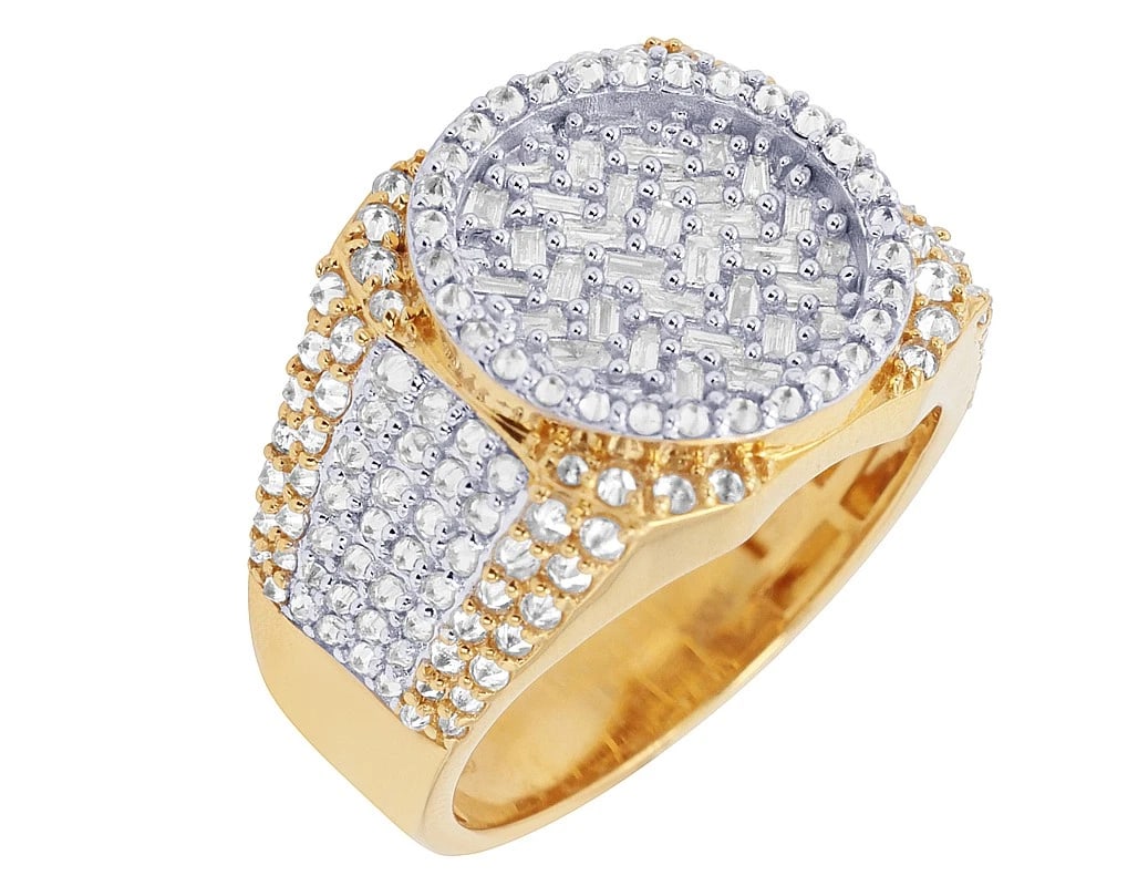 ROUND TOP CLUSTER DIAMOND RING 10K YELLOW GOLD: Round Top Cluster Diamond Ring 10K Yellow Gold Brand: None Type/Style: Ring Material: 10k Yellow Gold, Main Stone/Creation Natural Color: Yellow Gold Size: 10US Accessories: None Accessori