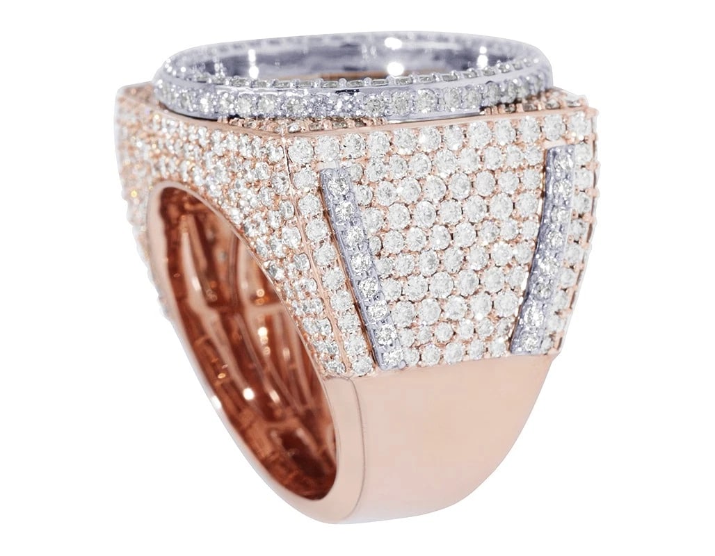 MEMORY FRAME DIAMOND PINKY RING GOLD - 6