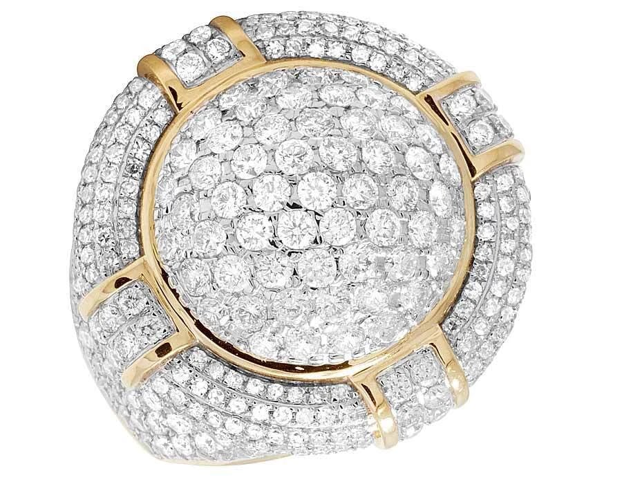 DIAMOND 3D ROUND PUFF DOME PILLOW PINKY RING: Diamond 3D Round Puff Dome Pillow Pinky Ring Brand: None Type/Style: Ring Material: 14K Yellow Gold, Main Stone/Creation Natural Color: Yellow Gold Size: 7US Accessories: None Accessories Notice: