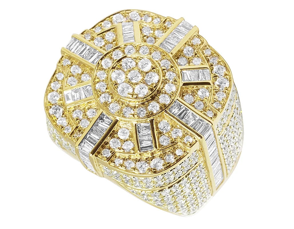 CLUSTER NUGGET BAGUETTE DIAMOND RING - 3