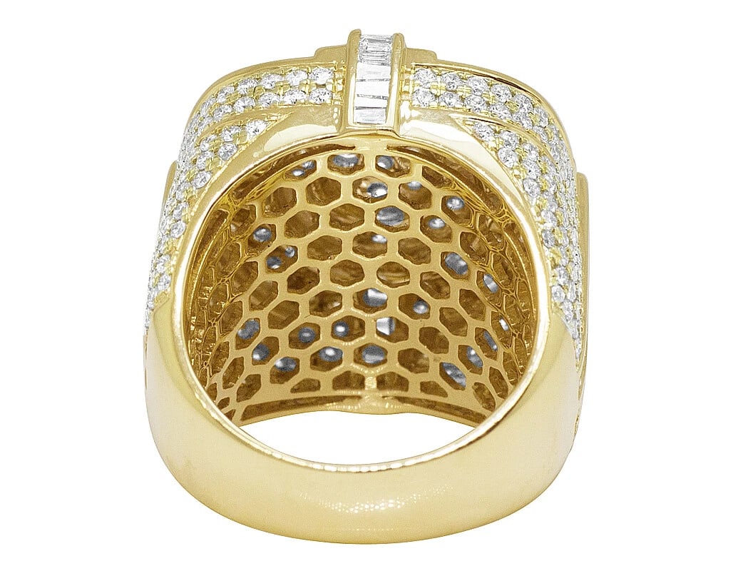 CLUSTER NUGGET BAGUETTE DIAMOND RING - 5