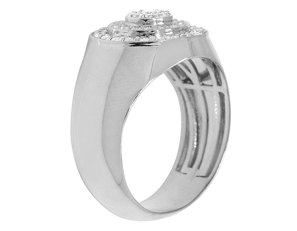 10K WHITE GOLD DIAMOND ROUND PINKY RING: 10K White Gold Diamond Round Pinky Ring Brand: None Type/Style: Ring Material: 10K White Gold, Main Stone/Creation NATURAL Color: WHITE GOLD Size: 10 US Accessories: None Accessories Notic